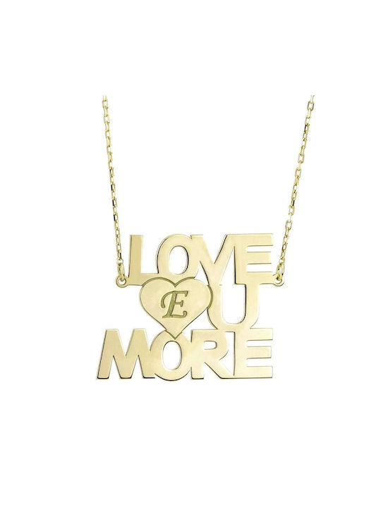 Goldsmith Necklace from Pink Gold Plated Silver with Letter Option