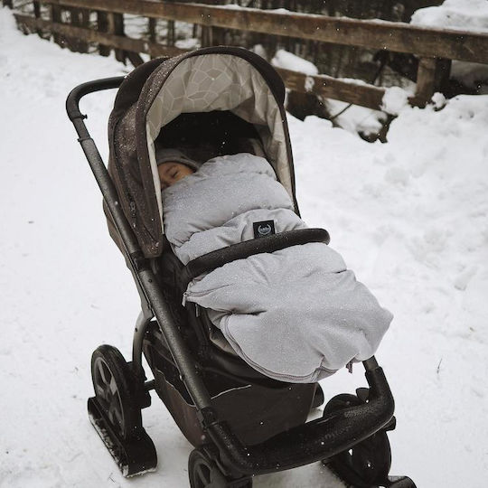 La Millou Aspen Uni Waterproof Stroller Footmuff with Velvet Lining 110x50cm Gray