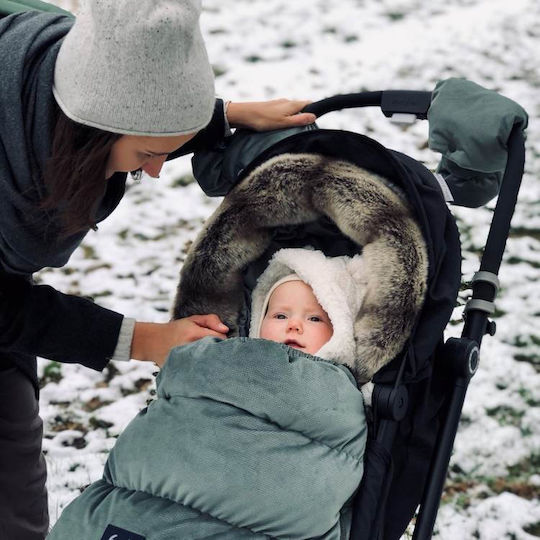 La Millou Aspen Uni Waterproof Stroller Footmuff with Velvet Lining 110x50cm Gray