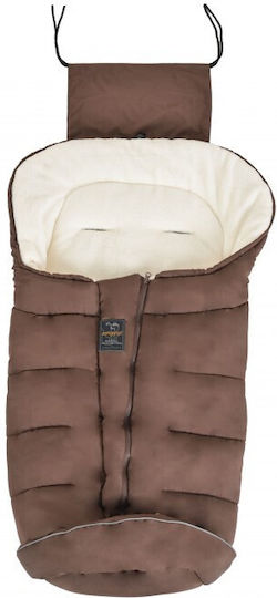 Cangaroo Fluffy Ποδόσακος Καροτσιού Καφέ με Fleece Επένδυση 97x45εκ.