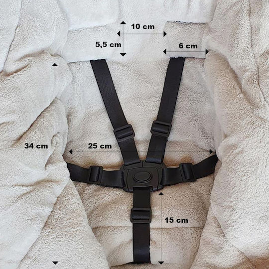 Petite & Mars Ποδόσακος Καροτσιού Αδιάβροχος Καφέ με Fleece Επένδυση 100x48εκ.
