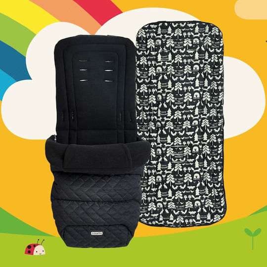 Cosatto Silhouette Kinderwagen-Fußsack Schwarz 85x48εκ.
