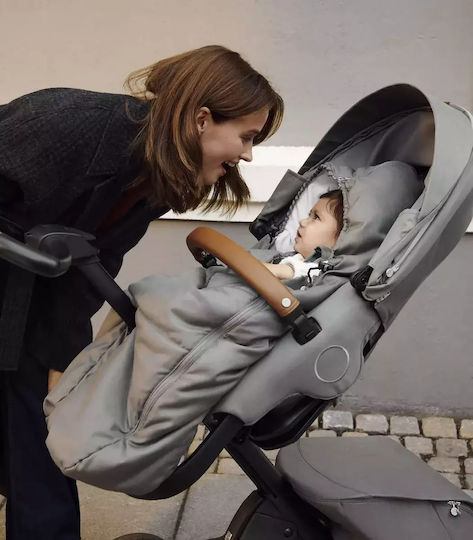Stokke Xplory Stroller Footmuff with Fleece Lining 91x46cm Gray