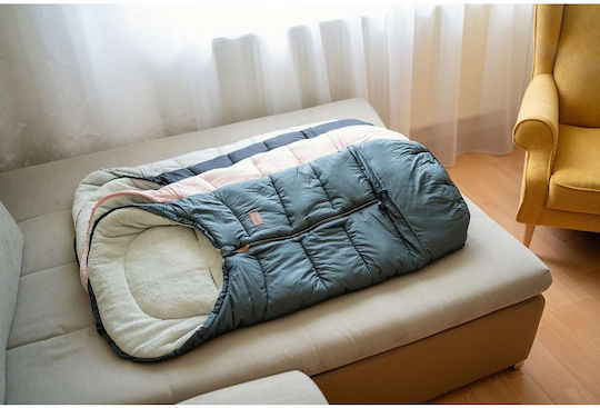 Petite & Mars Ποδόσακος Καροτσιού Αδιάβροχος Μπλε με Fleece Επένδυση 100x48εκ.