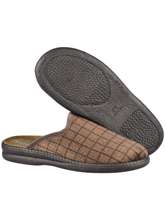 Yfantidis Men's Slipper Brown