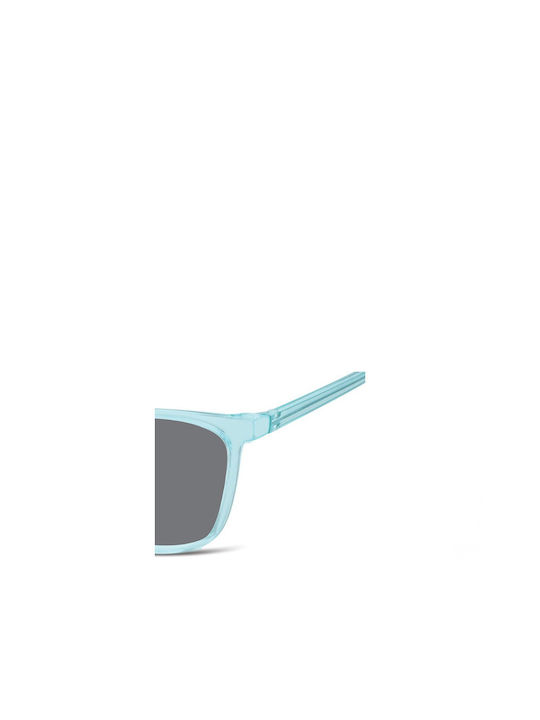 Sunoptic Sunglasses with Blue Plastic Frame and Gray Lens SS-CP124A