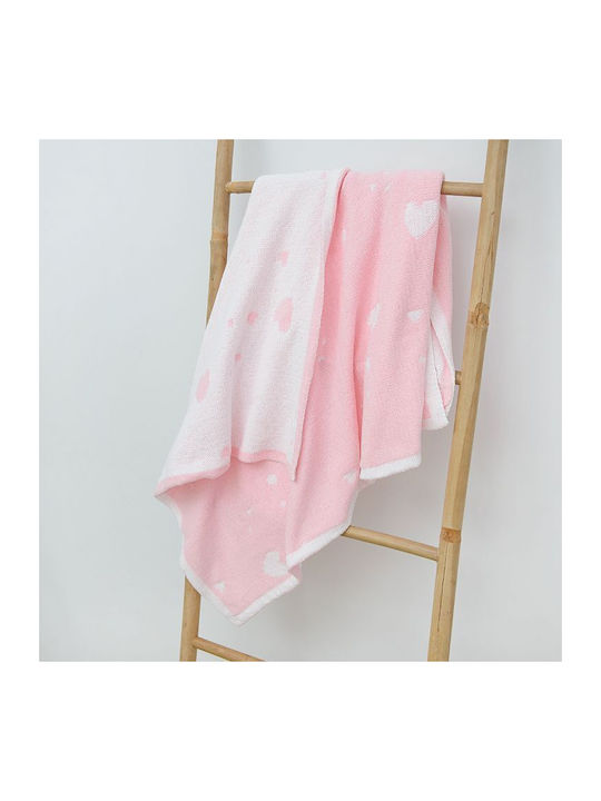 Cool Club Decke Wickeltücher für Kinderzimmer Rosa Pink 75x90cm