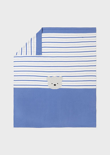 Mayoral Blanket Nursery Swaddling Blankets Knitted Light Blue Sea Blue 80x100cm