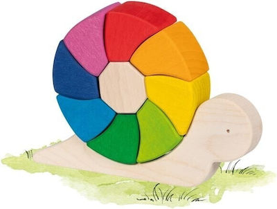 Holz Kinder Steckpuzzle Snail für 2++ Jahre 8pcs Goki