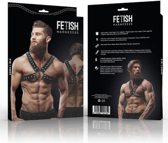 Fetish Submissive Ανδρικό Harness Μαύρο