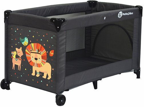 Petite & Mars Koot Lion Кошара за игра с Матрак Сив 120x60см