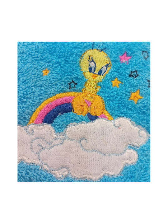 Kentia Halat de Baie pentru Copii Tweety 03R Albastru cu Glugă