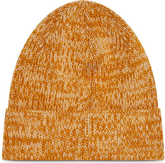 Ribbed Beanie Cap Brown