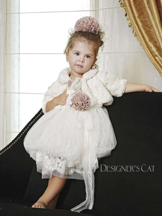 Designer's Cat Rosa Taufmantel aus Pelz