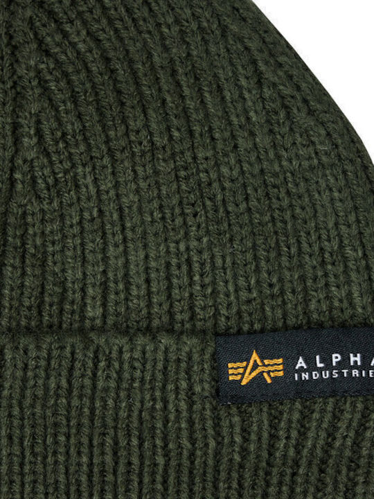 Beanie Unisex Σκούφος Πλεκτός σε Πράσινο χρώμα