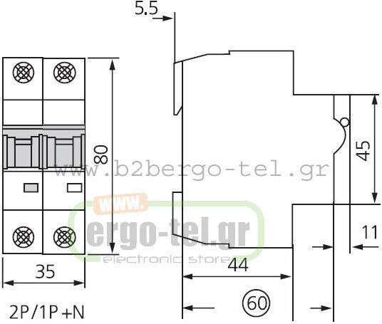 Kripal Автоматичен Прекъсвач Еднополюсен AC 209-001101120
