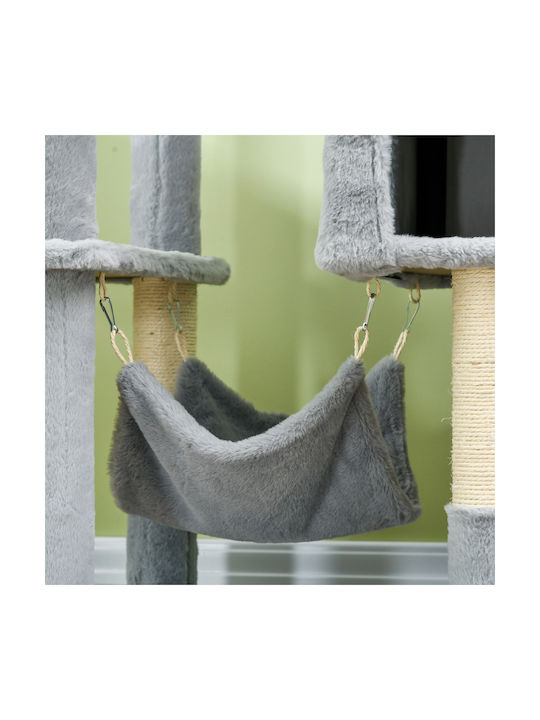 Pawhut Scratching Post Cat Trees Gray 55x49x177cm