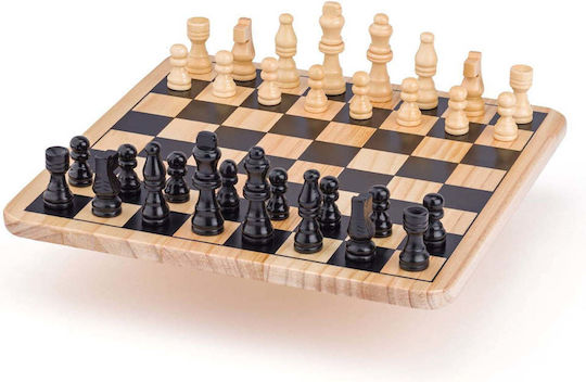 Woodyland Wooden Checkers & Dice Set for Backgammon