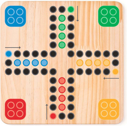 Woodyland Wooden Checkers & Dice Set for Backgammon