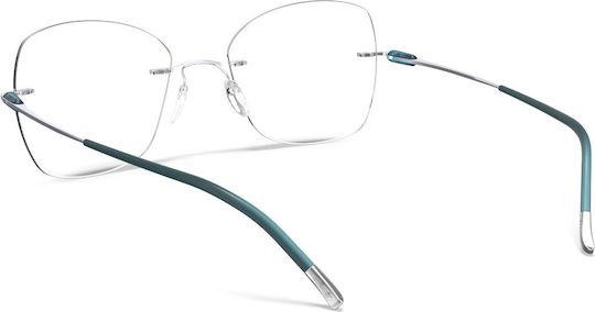 Silhouette Damen Metallisches Brillengestell aus Titan Silber SILH5561/LI 7110 55 16 140