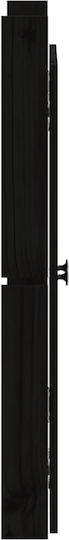 vidaXL Floor Bathroom Shelf Wooden 50x9x82cm Black