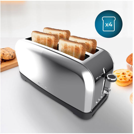 Cecotec Toastin Time 1500 Toaster 2 Schlitze 1500W Inox