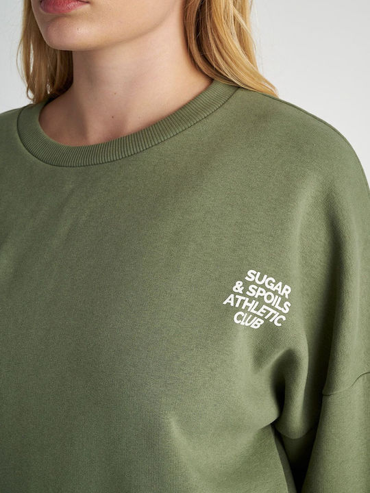 SugarFree Women's Long Fleece Sweatshirt GREEN