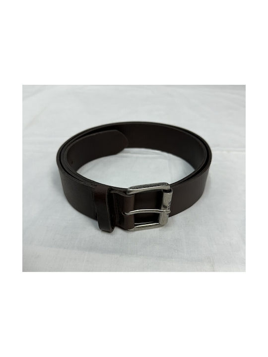 Staff Men's Leather Belt Brown