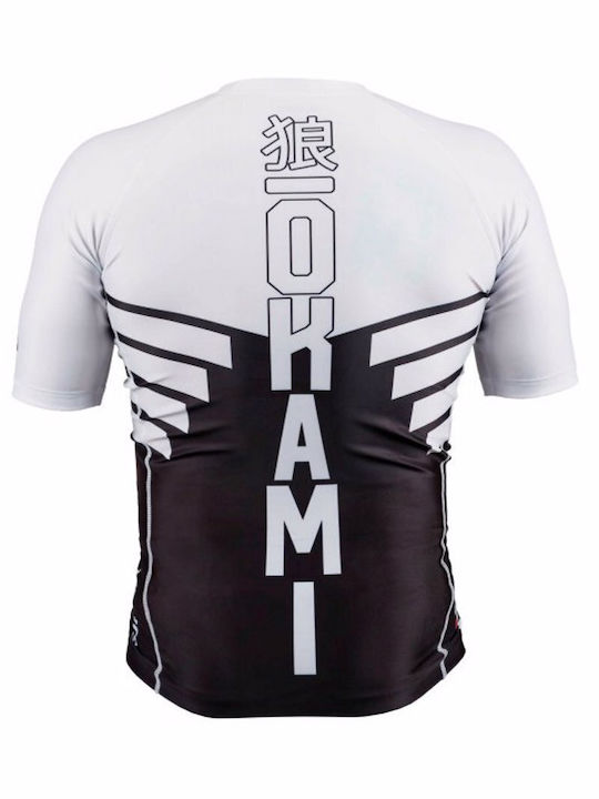 Okami Herren Kurzärmlig T-Shirt ORS121 für Jiu-Jitsu Weiß