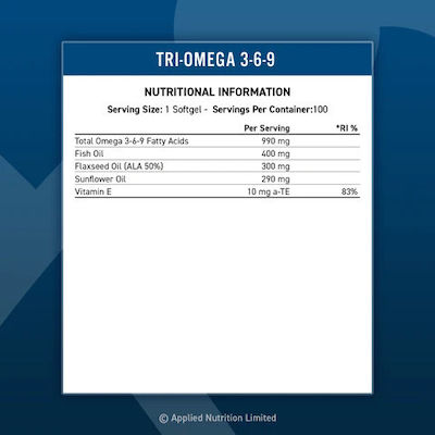 Applied Nutrition Tri Omega 3-6-9 100 Mützen