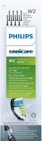 Philips Sonicare W2 Optimal White Ανταλλακτικά για Standard Black HX6068/13 8τμχ