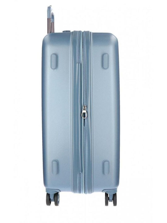 Movom Großer Hartschalen Reisetrolley Himmelblau mit 4 Rädern Höhe 75cm