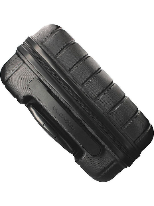 Movom Valiză De Călătorie De Cabină Tough Neagră Cu 4 Roți Înălțime 55 Cm