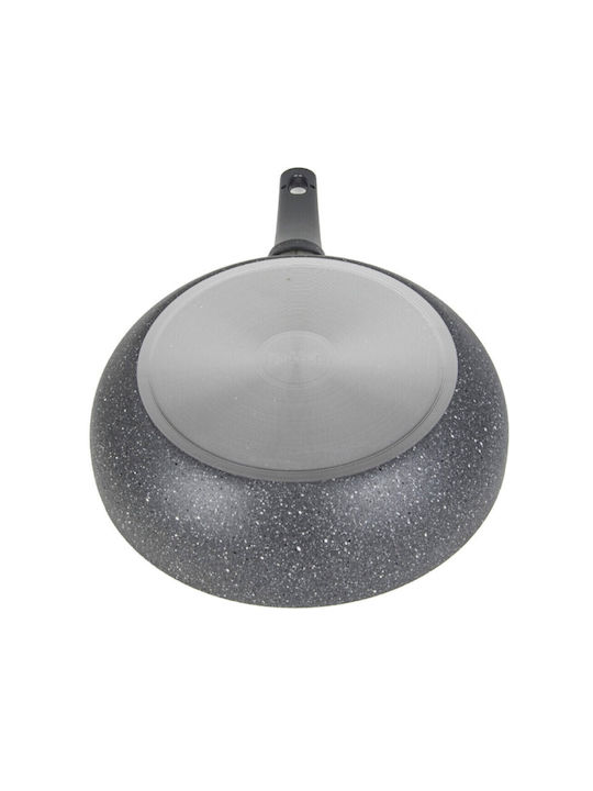 Zilan Aluminium Pfanne mit Deckel mit Antihaftbeschichtung 24cm
