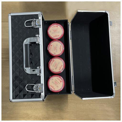 Soulima Metallic Cosmetic Case Black H42.5xW35xD24.5cm