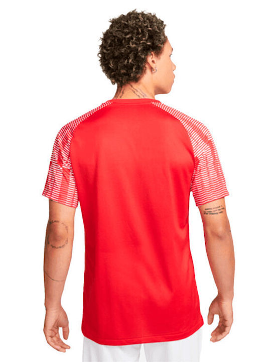 Nike Football Academy Men's Athletic T-shirt Short Sleeve Dri-Fit Red