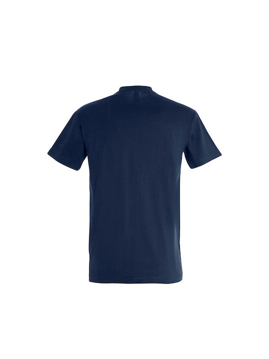 Face T-shirt Blau Baumwolle