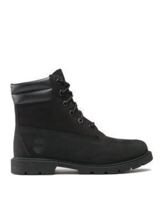 Linden Woods Wp Leather Women's Ankle Boots with Medium Heel Black