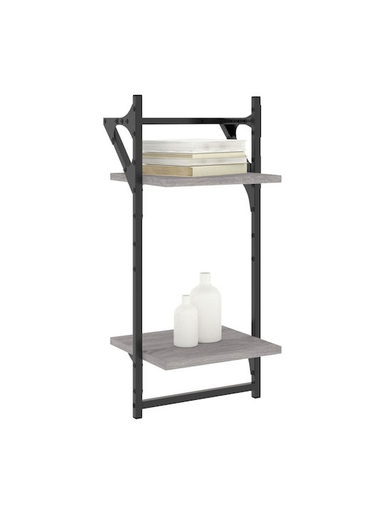 Grey Sonoma Wall Shelves 2 Pieces 30x25x65cm