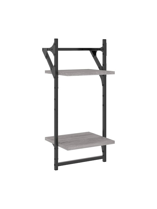 Grey Sonoma Wall Shelves 2 Pieces 30x25x65cm