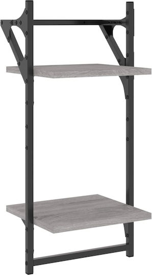 Wandregale Grau Sonoma 2Stücke 30x25x65cm