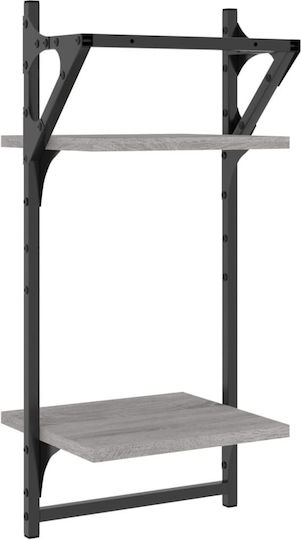 Wandregale Grau Sonoma 2Stücke 30x25x65cm