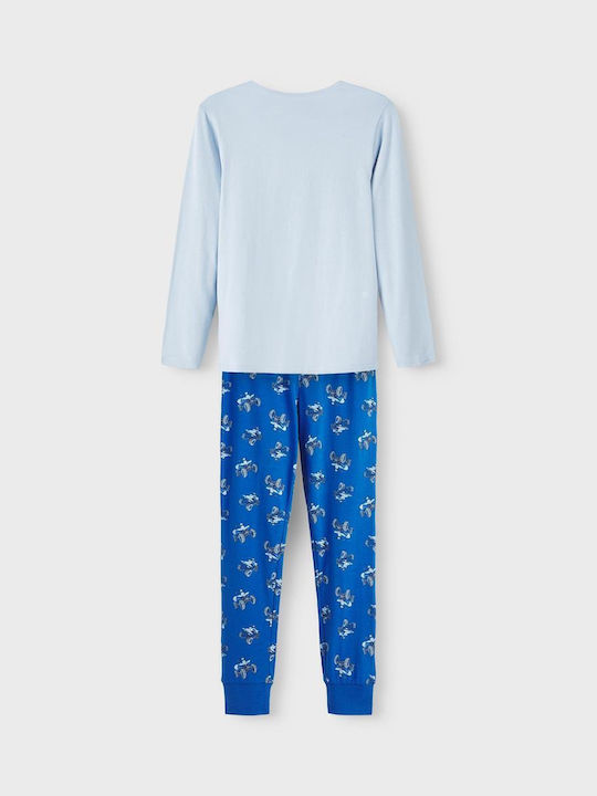 Name It Παιδική Πιτζάμα Χειμωνιάτικη Βαμβακερή Nautical Blue