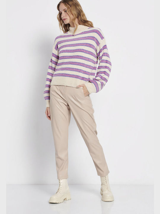 Funky Buddha Women's Long Sleeve Sweater Striped ''''''