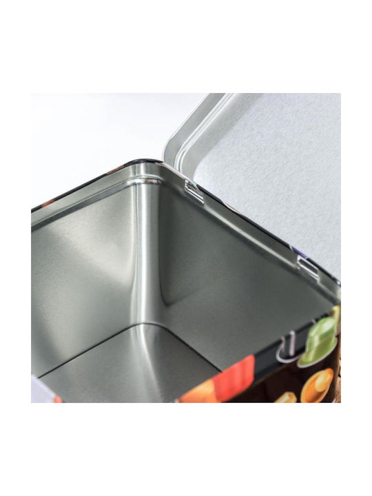 Viosarp Coffee Storage Box with Lid Metallic 15x12x15cm 1 Pieces