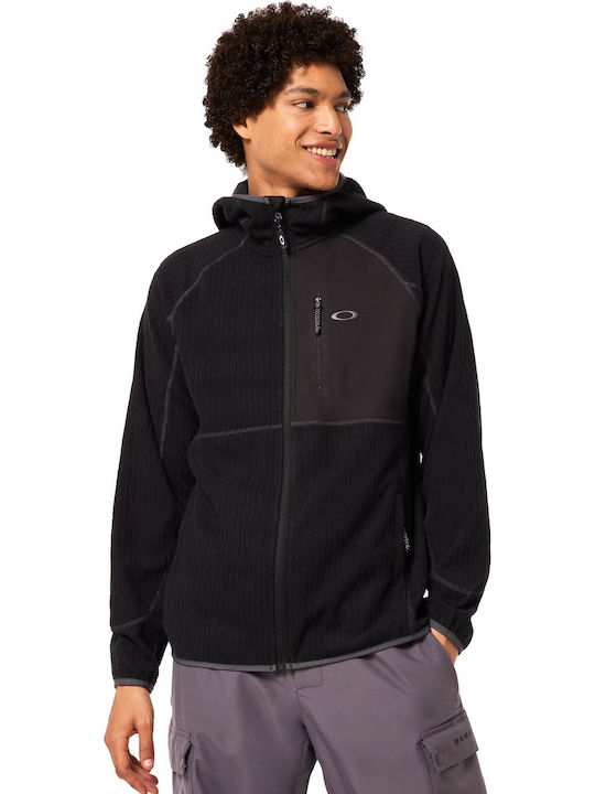 Vista Cardigan Bărbați Fleece Cu Glugă Negru