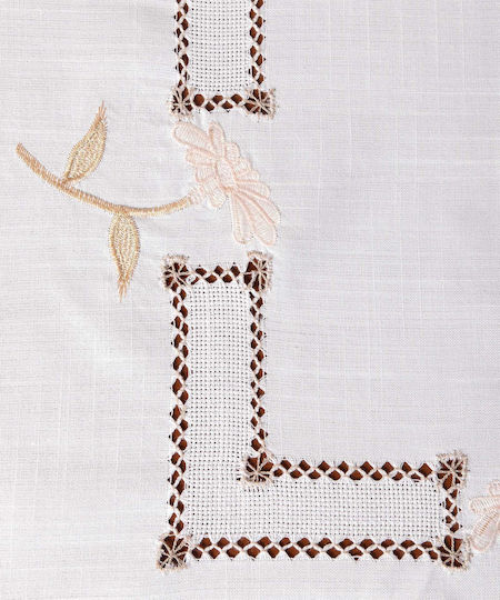 Silk Fashion Καρέ 0698 Κοφτό Ivory 85x85εκ.