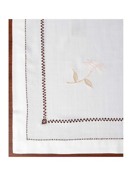 Silk Fashion Tablecloth Cut 0698 Ivory 180x230cm