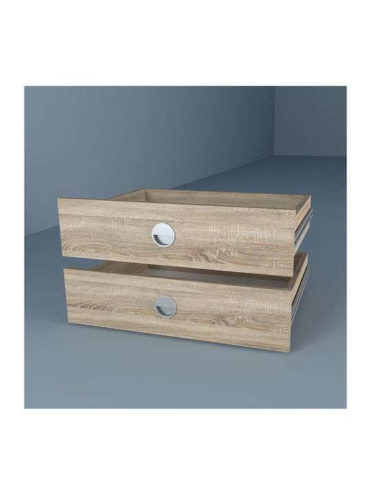 Alphab2b Συρταριέρα Ντουλάπας από Μέταλλο 60x60cm GR-DR6060SO
