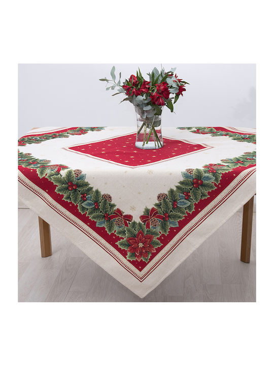 Dimeco Christmas Tablecloth Fabric L280xW160cm 1pcs